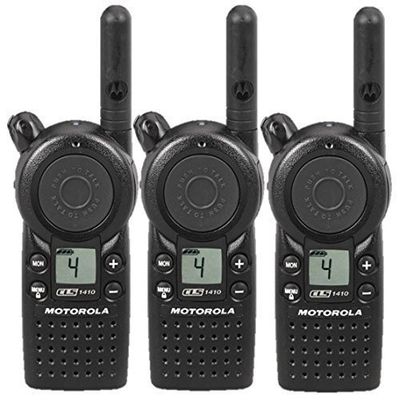 3 Pack of Motorola CLS1410 Two Way Radio Walkie Talkies (UHF) (SG_B00TR774GU_US) (Renewed)