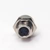 M8 3 Pin Female Straight Blukhead M12-1.0 Outer Thread PCB Mount Connector, Waterproof Circular Adapter Field Assembly Panel Receptacles for Electrical bike view 1