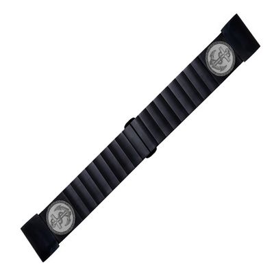 NICKSTON Engraved Band Strap Compatible with Garmin Fenix 7X Solar Sapphire 6X Pro 5X Plus Fenix 3 Descent Mk1 Mk2 Mk2i Black Stainless Steel Bracelet B-AN1-A26 (8" (203mm) Wrist Size)
