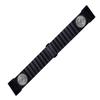 NICKSTON Engraved Band Strap Compatible with Garmin Fenix 7X Solar Sapphire 6X Pro 5X Plus Fenix 3 Descent Mk1 Mk2 Mk2i Black Stainless Steel Bracelet B-AN1-A26 (8" (203mm) Wrist Size) view 1