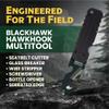 BLACKHAWK HAWKHOOK Compact Survival Multitool, 2-1/4 9CRMOV18 Blade with G10 Handle with Glass Breaker, Seatbelt Cutter, Serrated Edge, Wire Stripper, Screwdriver, Bottle Opener (BH15HH11BK) view 4