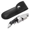 Bottle Opener Leather Case Black Professional Pocket Folding Knife Carrier view 1