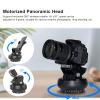 2.4G Electronic Camera Tripod Head, Motorized Panoramic Tripod Head + 360 Rotation + Tilt 35 + Remote Control, Works with Mobile Phone, DSLR Camera view 3