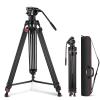 NEEWER 74" Video Tripod with Fluid Head, QR Plate , Aluminum Heavy Duty Camera Tripod Professional for DSLR Cameras Camcorders, Max Load 17.6lb/8kg, TP74 view 1