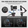 NEEWER 74" Video Tripod with Fluid Head, QR Plate , Aluminum Heavy Duty Camera Tripod Professional for DSLR Cameras Camcorders, Max Load 17.6lb/8kg, TP74 view 4