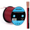 18AWG 100FT Speaker Wire, 2 Conductors Electrical Red Black Cable Hookup LED Lighting Strips Flexible Wire Extension Cord 18 Gauge Copper Clad Aluminum Copper Wire 12V/24V DC Cable view 1