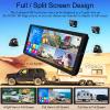 4K RV Backup Camera System 10.36" Quad Split Touch Screen Monitor with 4 1080P Rear Side View Camera, DVR Recording Bluetooth MP3 MP5 IP69 Waterproof Night Vision for RV Truck Trailer Tractor view 3