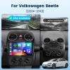 2+64G Android Stereo for Volkswagen Beetle 2004-2010 Support Wireless Carplay Android Auto with 9 Touchscreen GPS Navigation Bluetooth USB WiFi FM/RDS Radio Receiver AHD Backup Camera + External Mic view 2