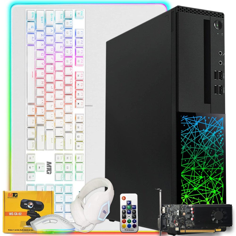 TechMagnet Gaming Desktop PC, Intel i5 6th Gen, Galaxy 6, 16GB RAM, 240GB SSD | 128GB SSD, GT 1030, 4 in 1 Gaming Kit, Webcam, Windows 11 (Renewed)