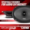DS18 PRO-ZXI Pro Audio Loudspreaker Combo | (2) 6.5" Loudspeakers paired with (2) 6x9 Loudspeakers | 600W Max Power | Gloss Black Basket Face with Black Bullet Dust Covers | 4 Speakers Total view 3