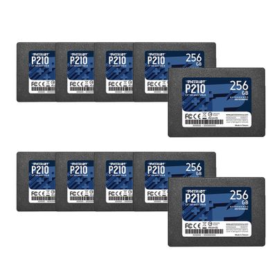 Patriot Memory P210 SATA 3 256GB SSD 2.5 Inch Internal Solid State Drive 10 Pack, Lot of 10 - P210S256G2510