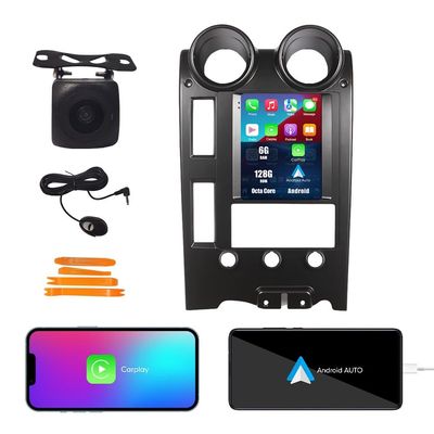 Kunfine Tesla Style Car CarPlay Android Auto Navigation Stereo GPS Radio Reverse Camera 9.7" IPS Touchscreen Headunit Tablet Media Player for Hummer H2 2003-2007, if Applicable Octa Core 6G+128G