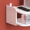 ARZARF Projector Mount Stand White Projector Shelf Double Wall-Mounted Projector Rack Home Bedroom Living Room Wall Punch-Free Heavy-Duty Projector Tray Rack Projector Stand (Size : Brass) view 4