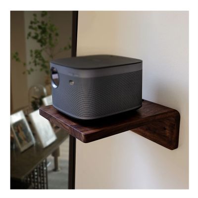 ARZARF Projector Mount Stand Projector Shelf Heavy-Duty Wall-Mounted Projector Rack Home Living Room Bedside Conference Room Wood Projector Stand Projector Stand (Color : Brass)