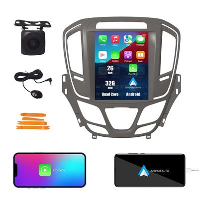 Kunfine Tesla Style Car CarPlay Android Auto Navigation Stereo GPS Radio Reverse Camera 9.7" IPS Touchscreen Headunit Tablet Media Player for Buick Regal 2013-2021, if Applicable Quad Core 2G+32G