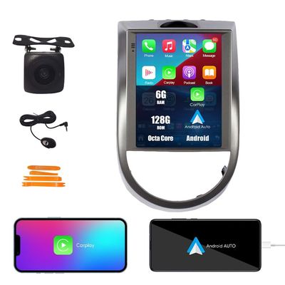 Kunfine Tesla Style Car CarPlay Android Auto Navigation Stereo GPS Radio Reverse Camera 9.7" IPS Touchscreen Headunit Tablet Media Player for Kia Soul 2008-2011, if Applicable Octa Core 6G+128G
