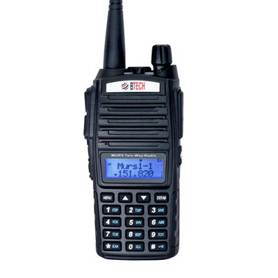 BTECH MURS-V2 200 Fully Customizable Channels MURS Two-Way Radio. USB-C Charging, IP54 Weatherproof, Dual Band Scanning (VHF/UHF), FM Radio, & NOAA Weather Broadcast Receiver