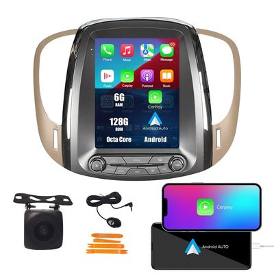 Kunfine Tesla Style Car CarPlay Android Auto Navigation Stereo GPS Radio Reverse Camera 9.7" IPS Touchscreen Headunit Tablet Media Player for Buick Lacrosse 2010-2013, if Applicable Octa Core 6G+128G