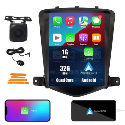 Tesla Style Car CarPlay Android Auto Navigation Stereo GPS Radio Reverse Camera 9.7" IPS Touchscreen Headunit Tablet Media Player for Chevy Cruze 2008-2016, if Applicable Quad Core 1G+32G