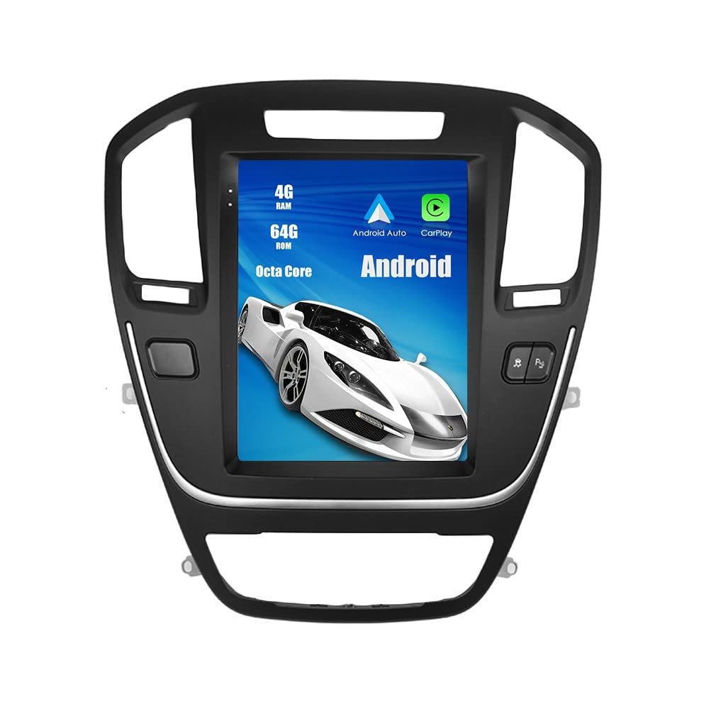 KUNFINE Tesla Style 9.7" Android Radio CarPlay Android Auto Autoradio Car Navigation Stereo Multimedia Player GPS RDS DSP BT WiFi Headunit Replacement for Buick Regal 2009-2013, if Applicable