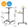 ARZARF Projector Mount Stand Projector Floor Bracket with Tray Mounted Universal Wheel Household Bedside Mobile Rotary Lifting Office Conference Room Projector Stand view 2