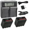Kastar 2-Pack NP-F980EXP Battery and CH04 Dual Fast Charger Compatible with Bestview S5 S7II Atomos Ninja V V+ Shinobi SDI Shogun Connect Shogun 7 Monitor LifThor LFTLUT7ld LUT7 On-Camera Monitor view 1