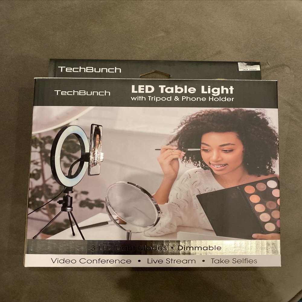 Makeup Light Ring with Stand, Mini Small Ring Light with Stand for Desk 8", Live Streaming & YouTube Video, 3 Light Modes