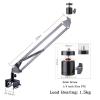 ARZARF Projector Mount Stand Projection Single Section Cantilever Bracket Universal Desktop Projection General 6mm Punching Free Bracket Suitable for Home Office Projector Stand (Color : Brass) view 2