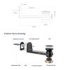 ARZARF Projector Mount Stand Projector Wall Mount Bracket Angle Adjustable Accessories Suitable for Home and Office Projector Stand view 2