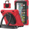360 Rotating Portable Case for Fire HD 8 / Fire HD 8 Plus Tablet (12th Generation 2022) Shockproof Case with Rotating Stand Hand Strap Shoulder Strap (Red) view 1