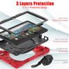 360 Rotating Portable Case for Fire HD 8 / Fire HD 8 Plus Tablet (12th Generation 2022) Shockproof Case with Rotating Stand Hand Strap Shoulder Strap (Red) view 2