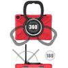 360 Rotating Portable Case for Fire HD 8 / Fire HD 8 Plus Tablet (12th Generation 2022) Shockproof Case with Rotating Stand Hand Strap Shoulder Strap (Red) view 4