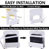 Gmailmall Cable Box Mount Modem Adjustable Wall Mount for Most Narrow Media Players Compatible with Roku, Router, Fire TV, M4 Mac mini, Beelink, Cable Box, and Other Streaming Media Players view 4