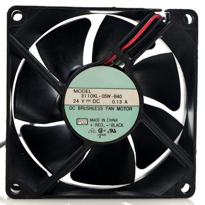 3110KL-05W-B40 DC24V 0.13A 8025 8cm 2-Wire Chassis Cooling Fan