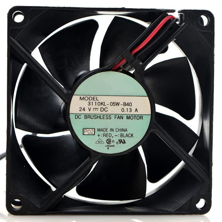 3110KL-05W-B40 DC24V 0.13A 8025 8cm 2-Wire Chassis Cooling Fan