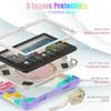 360 Rotating Portable Case for Fire HD 8 / Fire HD 8 Plus Tablet (12th Generation 2022) Shockproof Case with Rotating Stand Hand Strap Shoulder Strap (Colourful Pink) view 2