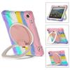 360 Rotating Portable Case for Fire HD 8 / Fire HD 8 Plus Tablet (12th Generation 2022) Shockproof Case with Rotating Stand Hand Strap Shoulder Strap (Colourful Pink) view 3