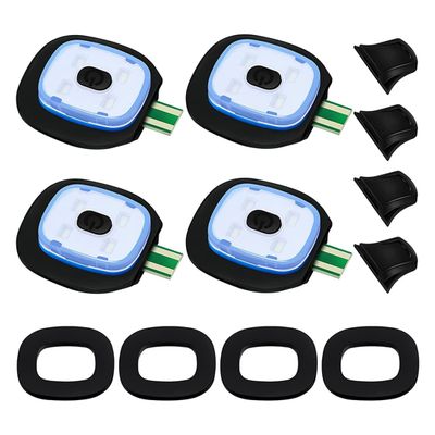 Fibroxify USB Rechargeable Knit Beanie Hat Light, 4 Pieces, Strong and Weak Mode LED Hat Light
