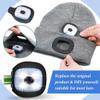 Fibroxify USB Rechargeable Knit Beanie Hat Light, 4 Pieces, Strong and Weak Mode LED Hat Light view 4