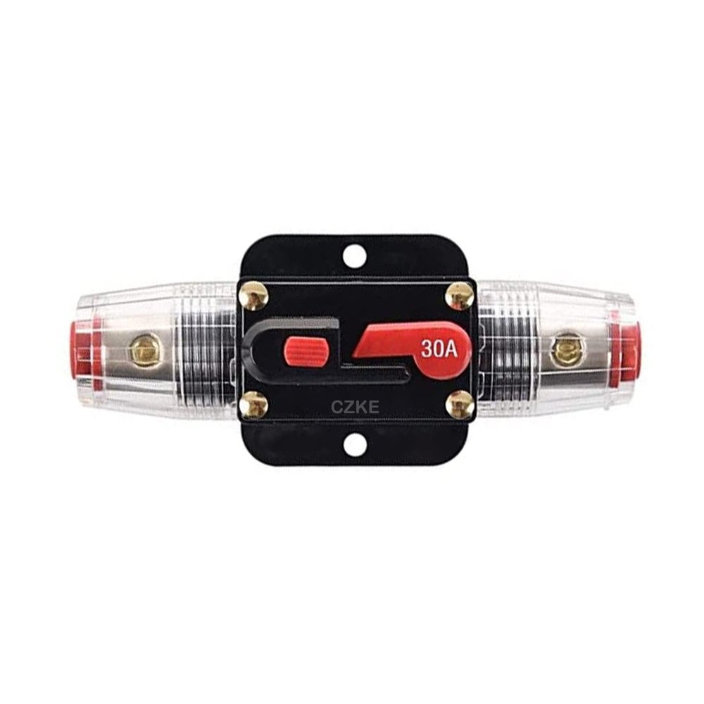 GUMMMY 12V 24V 30A Car Truck Audio Amplifier Circuit Breaker Fuse Holder AGU Style Stereo Amplifier Refit Fuse Adapter