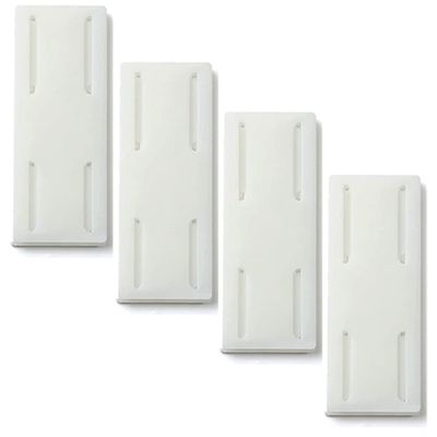 Self-Adhesive Desktop Socket Fixer, Adhesive Punch Free Socket Holder Cable Management Punch Free Surge Protector, Desktop Mountable Plug-in Socket Fixer Bracket Stand (4 pcs White)