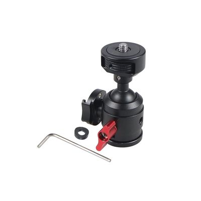 FEICHAO Swivel Tripod Ball Head 1/4" Screw Cold Shoe Mount Adapter for SLR Camera Tripod Microphone Expanded Accessories (Type B+Cold Shoe Mount)