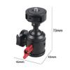 FEICHAO Swivel Tripod Ball Head 1/4" Screw Cold Shoe Mount Adapter for SLR Camera Tripod Microphone Expanded Accessories (Type B+Cold Shoe Mount) view 2