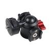 FEICHAO Swivel Tripod Ball Head 1/4" Screw Cold Shoe Mount Adapter for SLR Camera Tripod Microphone Expanded Accessories (Type B+2*Cold Shoe Mount) view 3