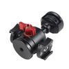 FEICHAO Swivel Tripod Ball Head 1/4" Screw Cold Shoe Mount Adapter for SLR Camera Tripod Microphone Expanded Accessories (Type B+2*Cold Shoe Mount) view 4