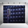 BELECO 10x6.5ft Fabric Microphone Music Backdrop Old Fashion Mic Recording Studio Booth Background Karaoke DJ Disco Concert Party Decorations Children Kids Adults Selfie Shoot Video Studio Props view 2