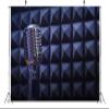 BELECO 10x6.5ft Fabric Microphone Music Backdrop Old Fashion Mic Recording Studio Booth Background Karaoke DJ Disco Concert Party Decorations Children Kids Adults Selfie Shoot Video Studio Props view 4
