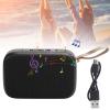 Bluetooth4.2 Speaker, HiFi Sound Stereo Subwoofer Portable USB Mini Music Player, with FM Radio, Hands Calls, for Indoor, Outdoor (Black) view 4