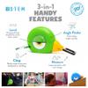 Handy Famm 8ft Green Bird Tape Measure for Kids  STEM Educational Tool with Level, Protractor, Retractable Design - DIY Construction Toy, Child-Safe Measuring Tapes, Gift for Boys & Girls 3+ view 2
