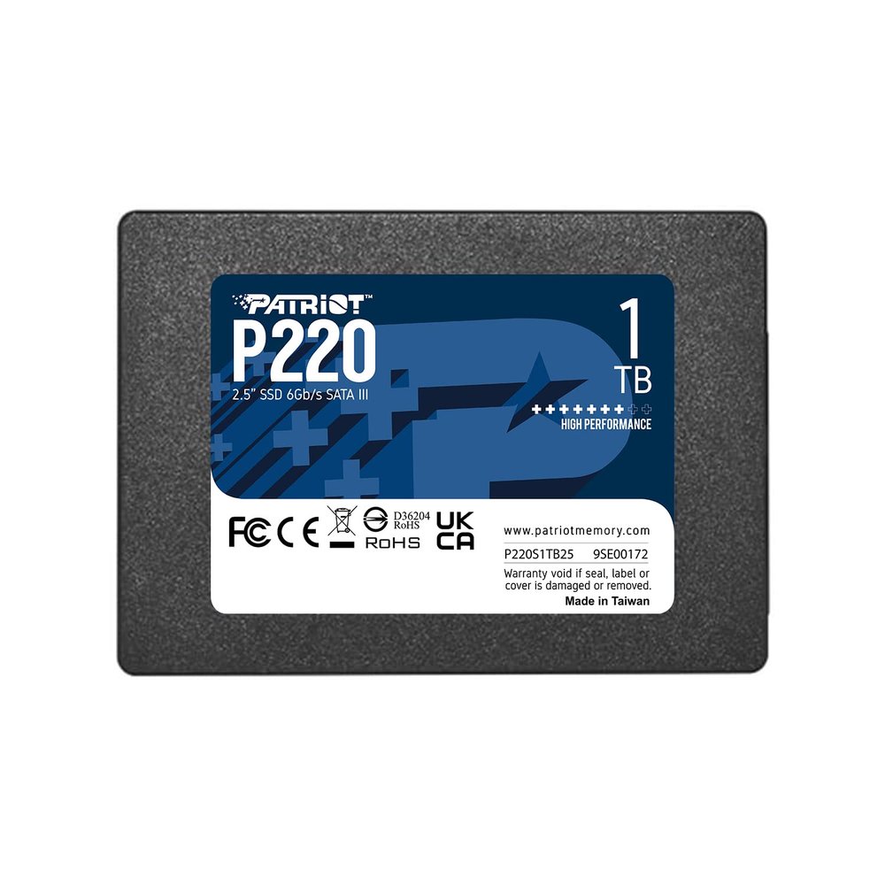 Patriot Memory P220 1TB Internal SSD - SATA 3 2.5" - Solid State Drive - P220S1TB25
